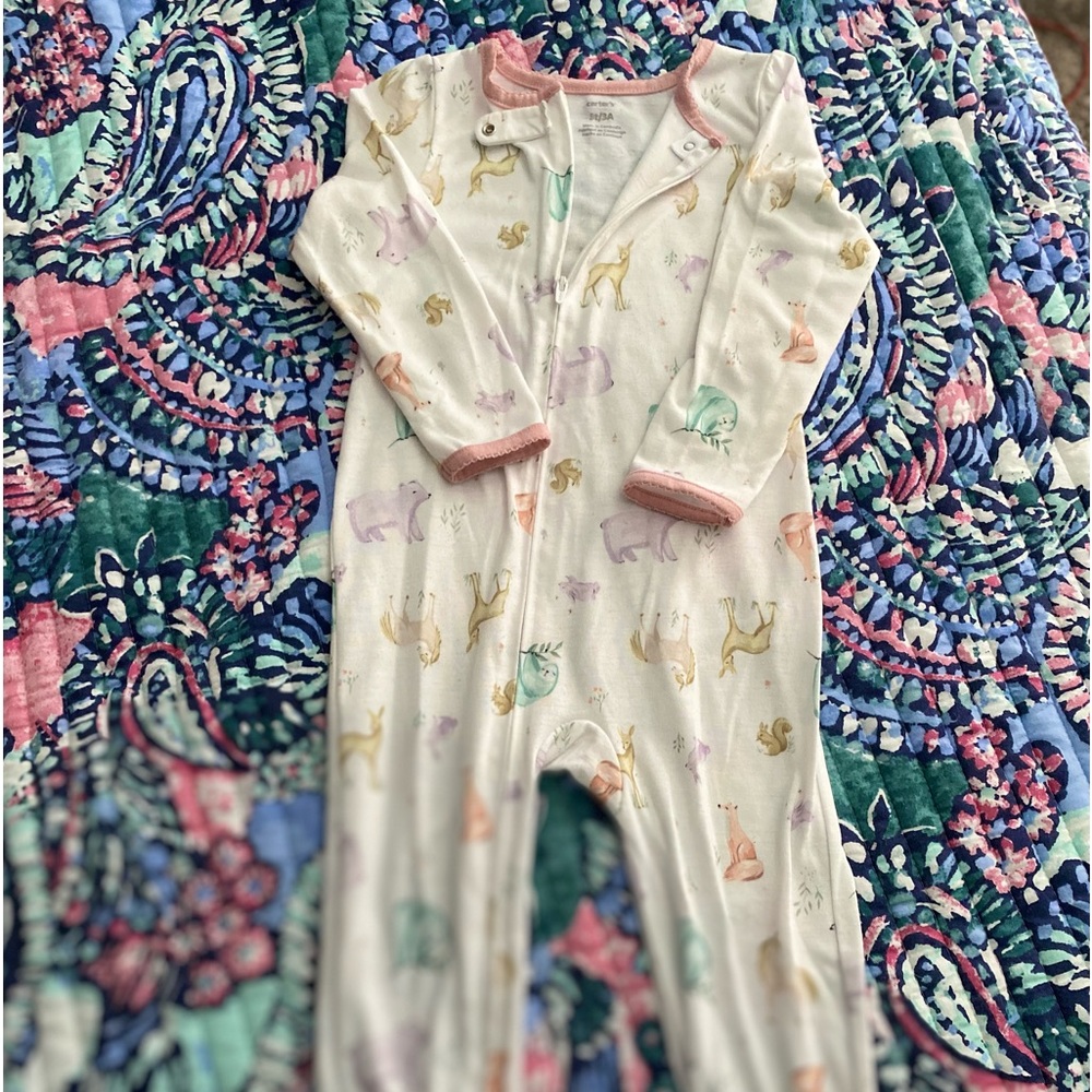 Toddler Girl Zipper Pajamas
